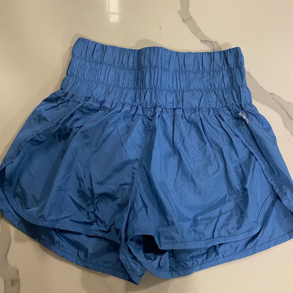 FP movement high waisted banded shorts. Size s. Royal blue. Worn once